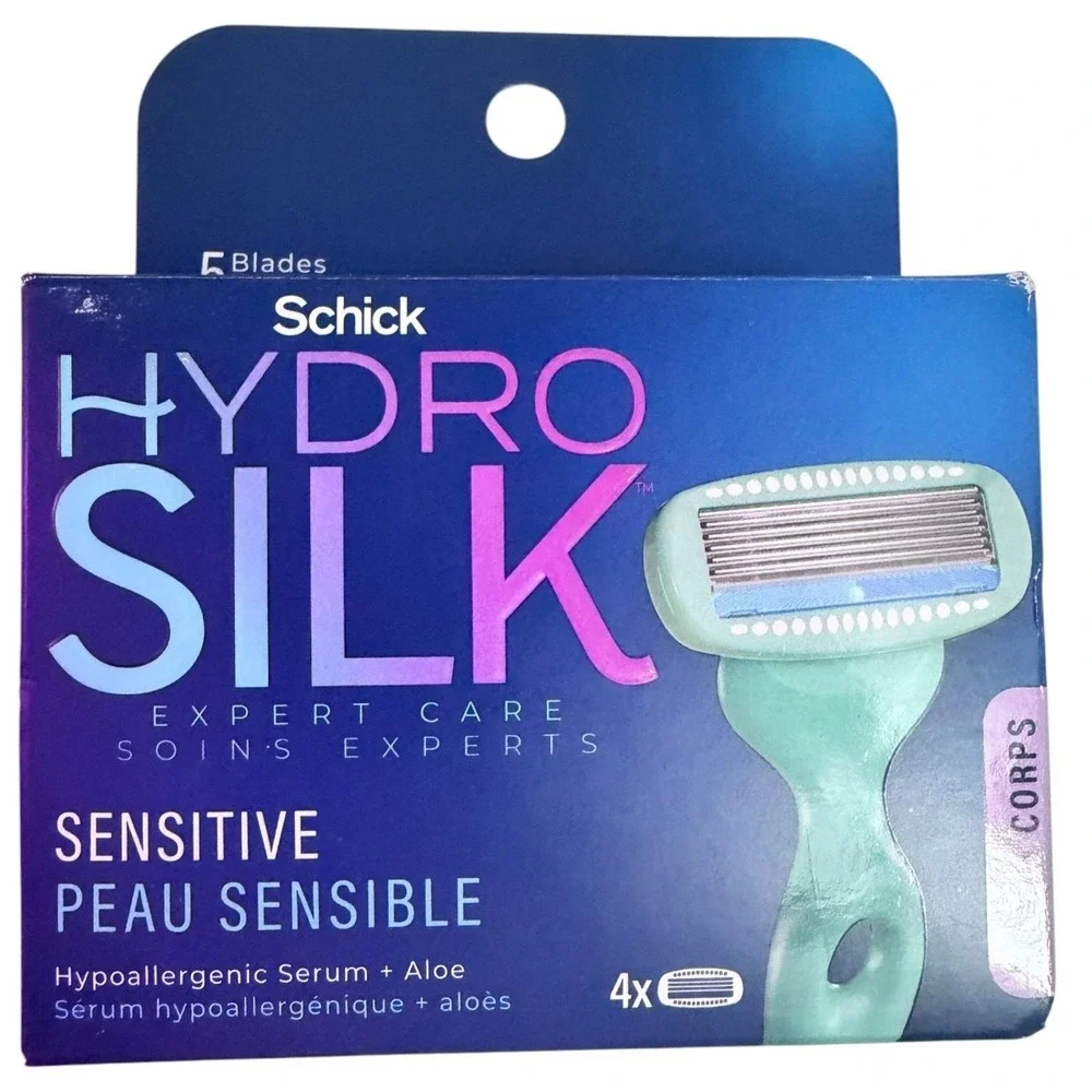 Schick Hydro Silk Sensitive Women's Razor Blade Refills, 4 Count  New B33-35